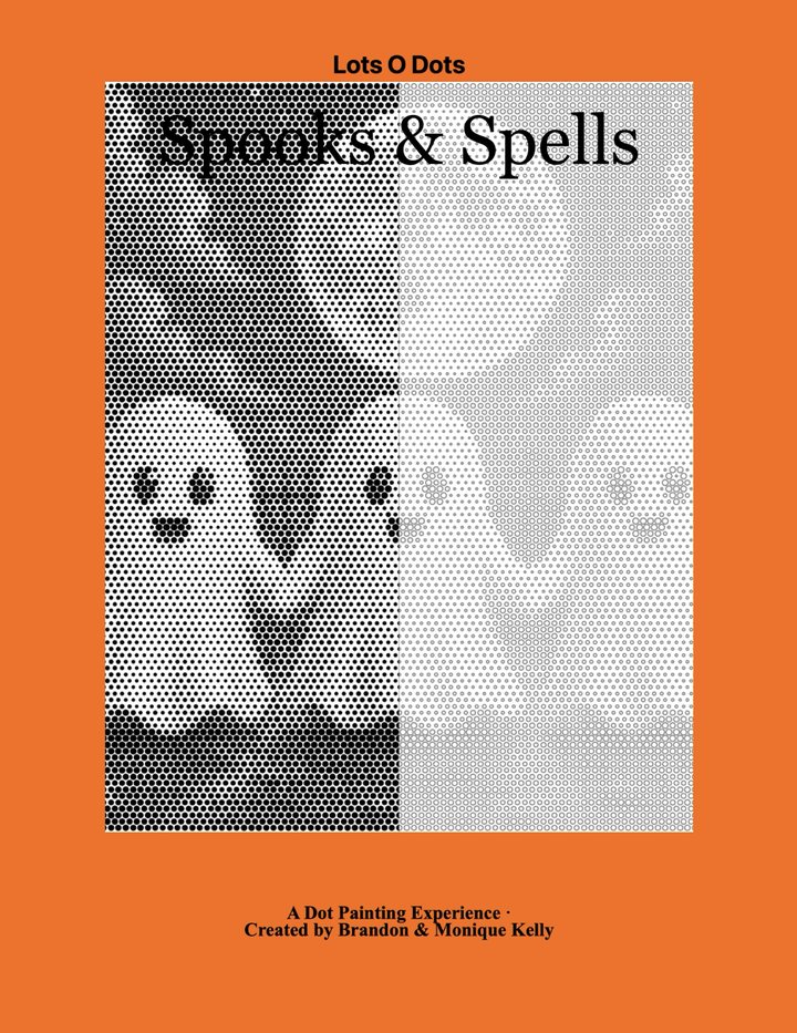 Spooks & Spells dot painting book cover