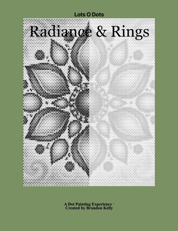 Radiance & Rings dot painting book cover